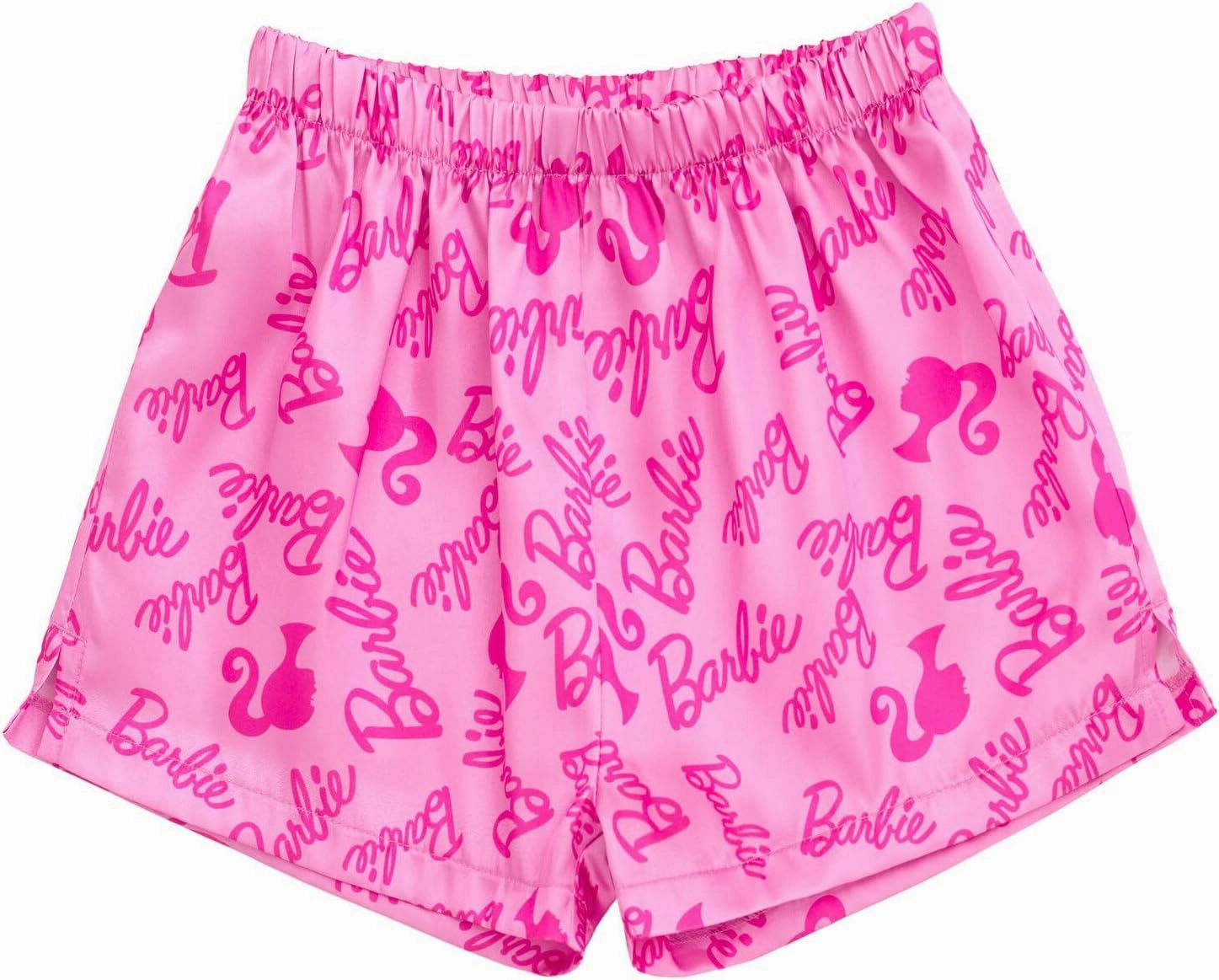 Barbie Girls Lounge Pajama Shirt and Pajama Shorts Sleep Set Little Kid to Big Kid Sizes (4-14-16)