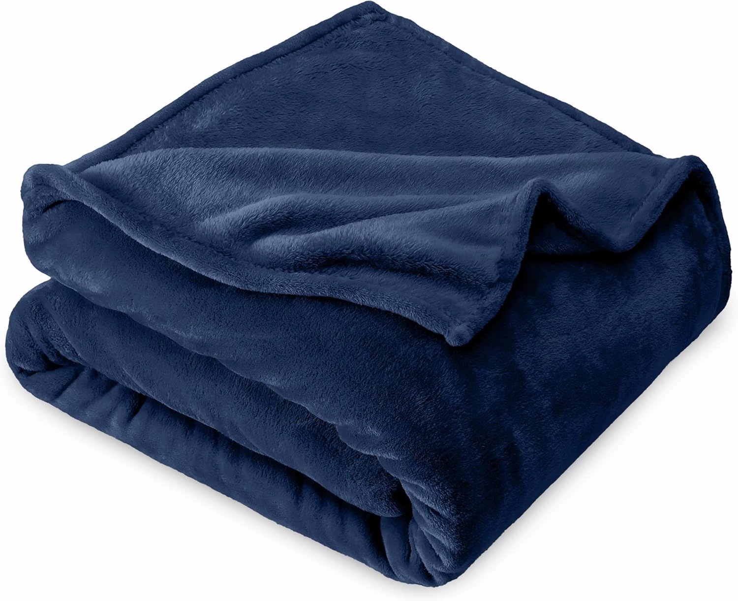 Bare Home Fleece Blanket - Extra Long - Dark Blue - Throw for Bed, Sofa, Couch, Movie Night, Camping, and Travel - Microplush - Cabin Blanket (Twin/Twin XL, Dark Blue)