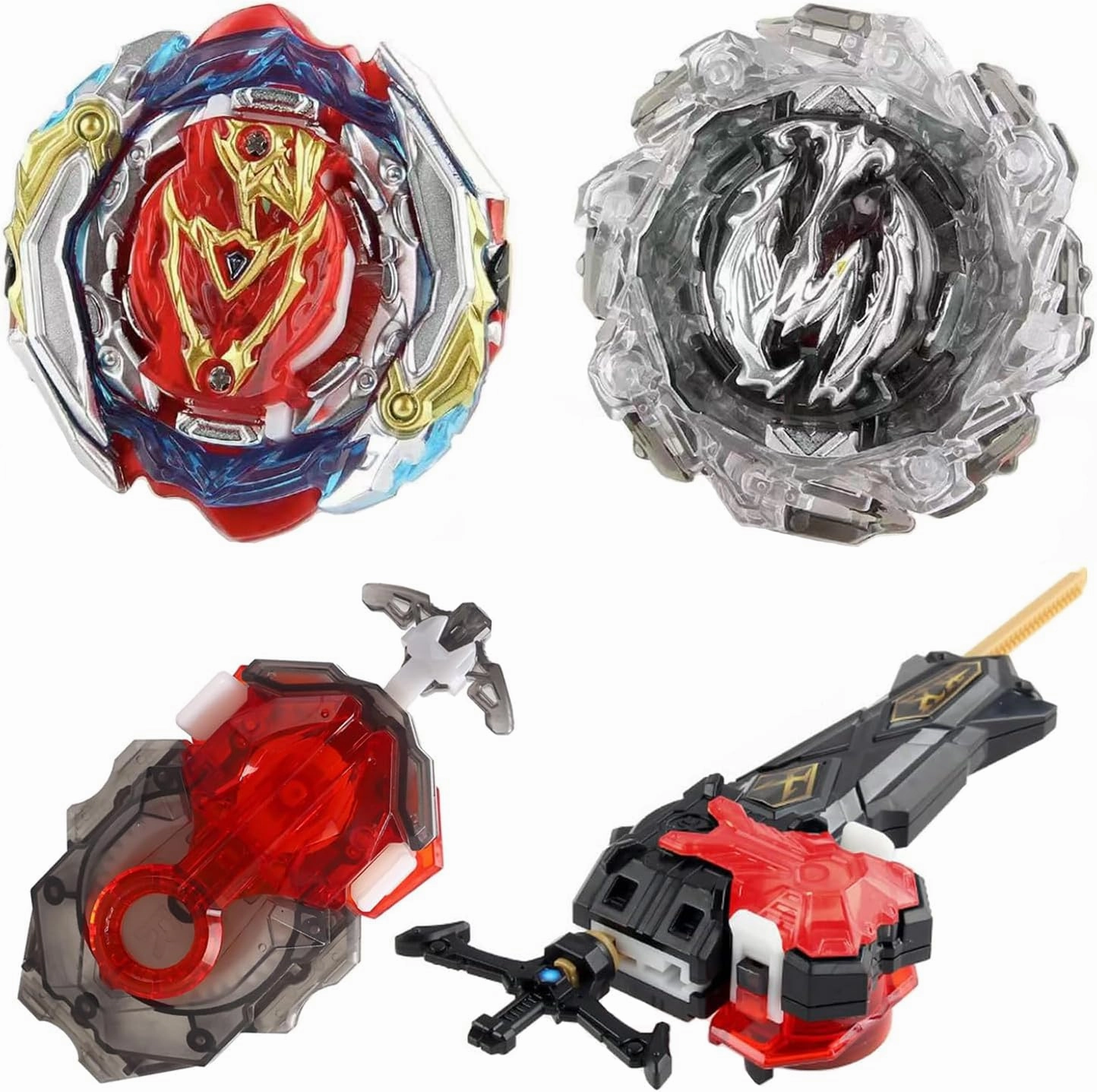 Battling Tops Burst Battle B-201 Gyro Toy Set with B-184 and B-200 Left & Right Launchers