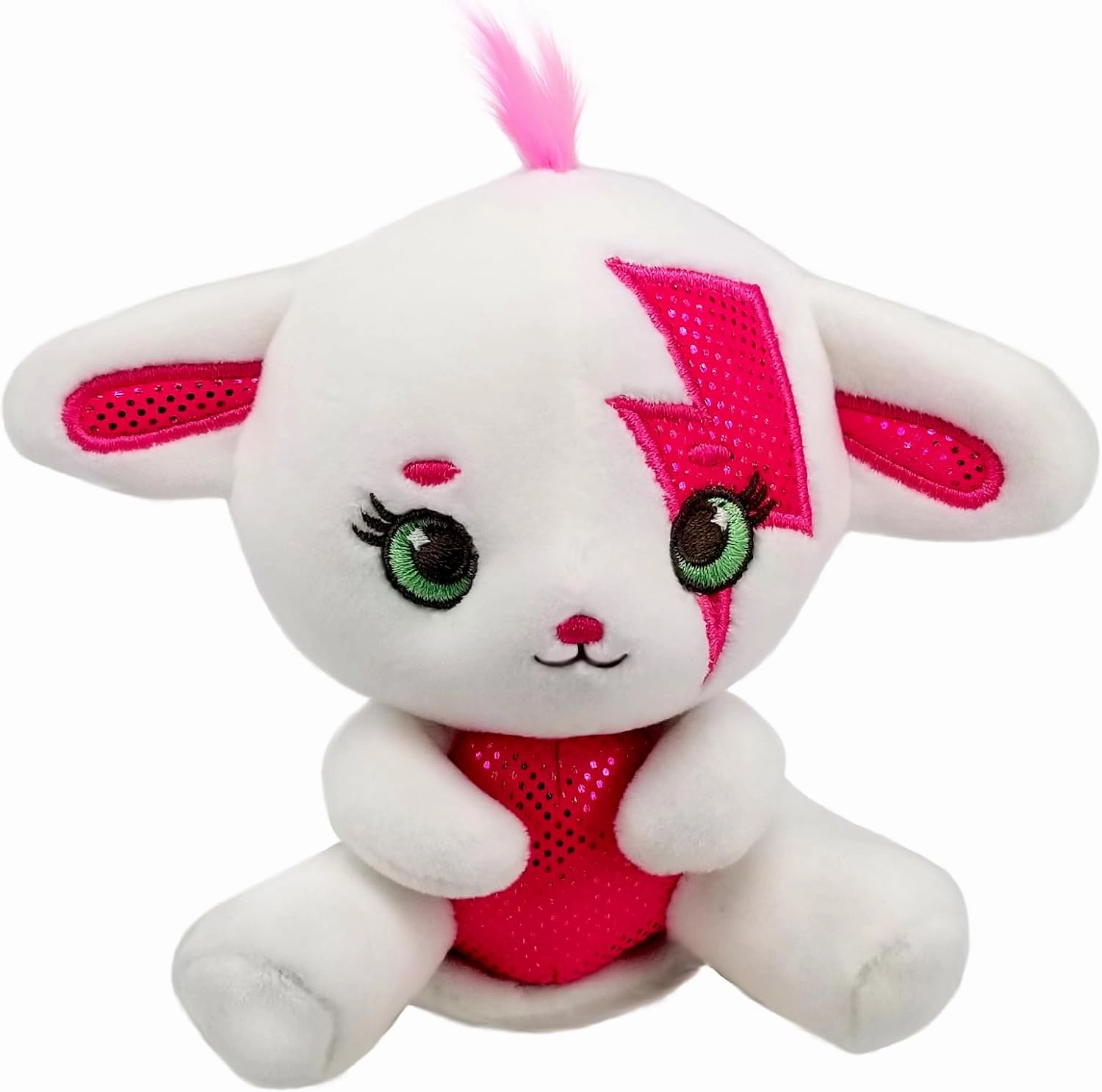Bauer Spielwaren Shoulderkins - Ziggy: Soft Plush Toy with Magnet to Place on the Shoulder, White (18037)