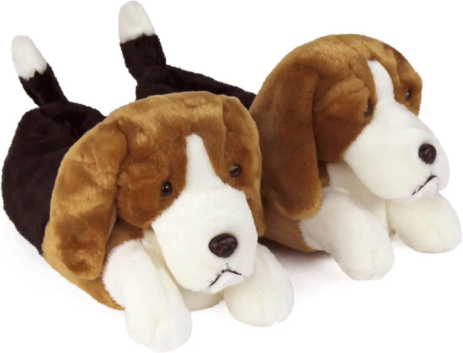 Beagle Slippers for Women and Men - Fuzzy Plush Hound Dog Slippers for Adults