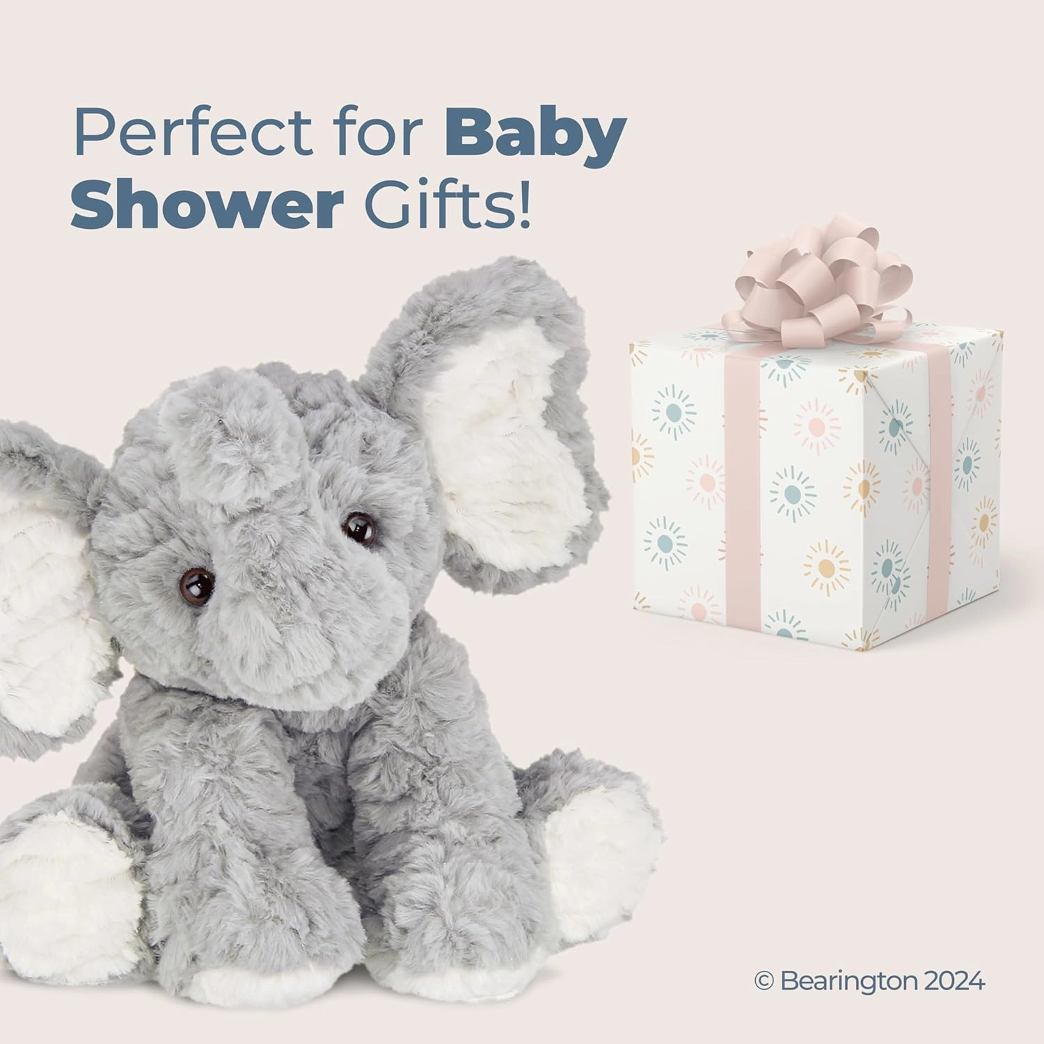 Bearington Dinky The Elephant 11 Inch Stuffed Elephant - Stuffed Animal - Plush Elephant