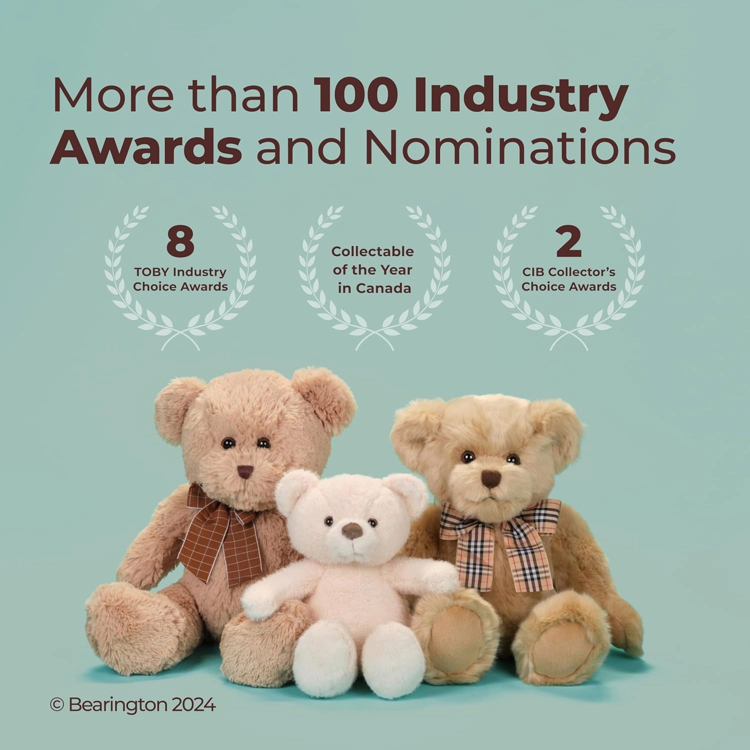 Bearington Grizby The Brown Bear: 13 Inches Tall, Realistic Plush Stuffed Animal Toy with Ultra-Soft Faux Fur & Fill, Expressive Face and Floppy Body - for Animal Lovers of All Ages