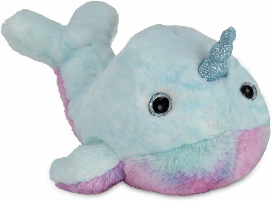Bearington Narwally Plush Stuffed Animal Blue Narwhal, 12 inches - Sea Animal Stuffed Toy