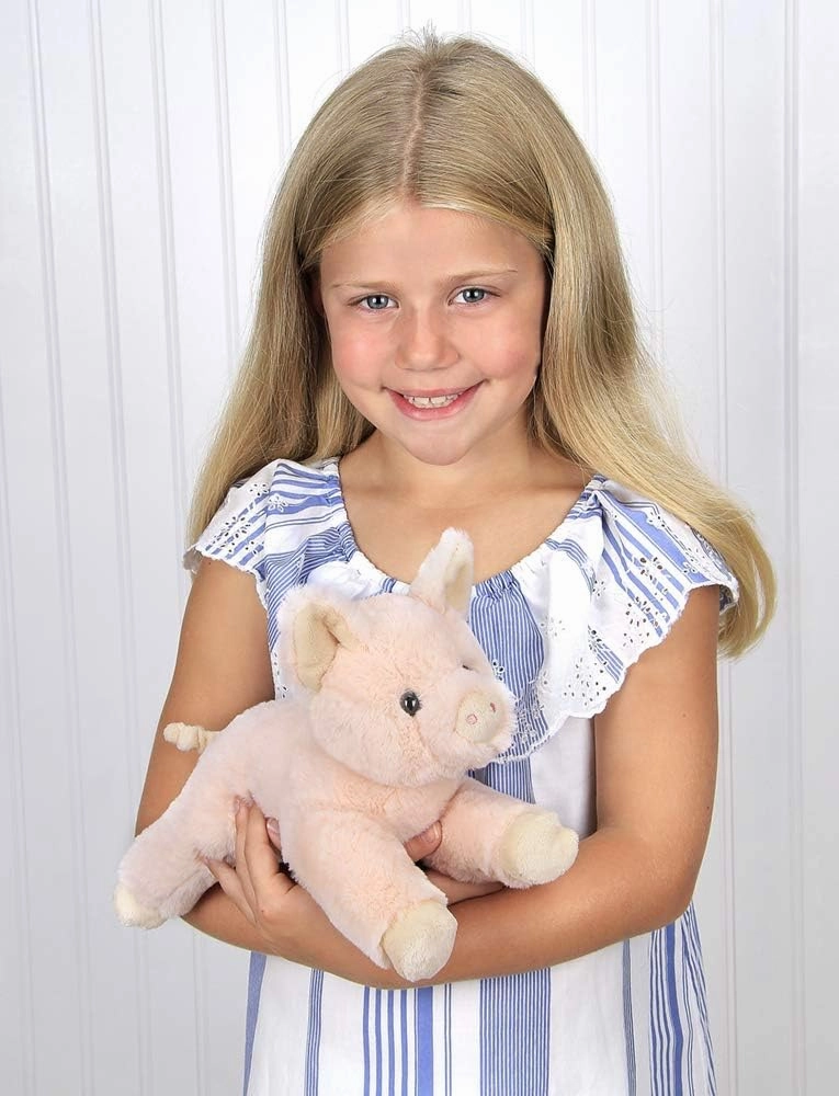 Bearington Pig E. Sue Plush Pig Stuffed Animal, 12 Inches