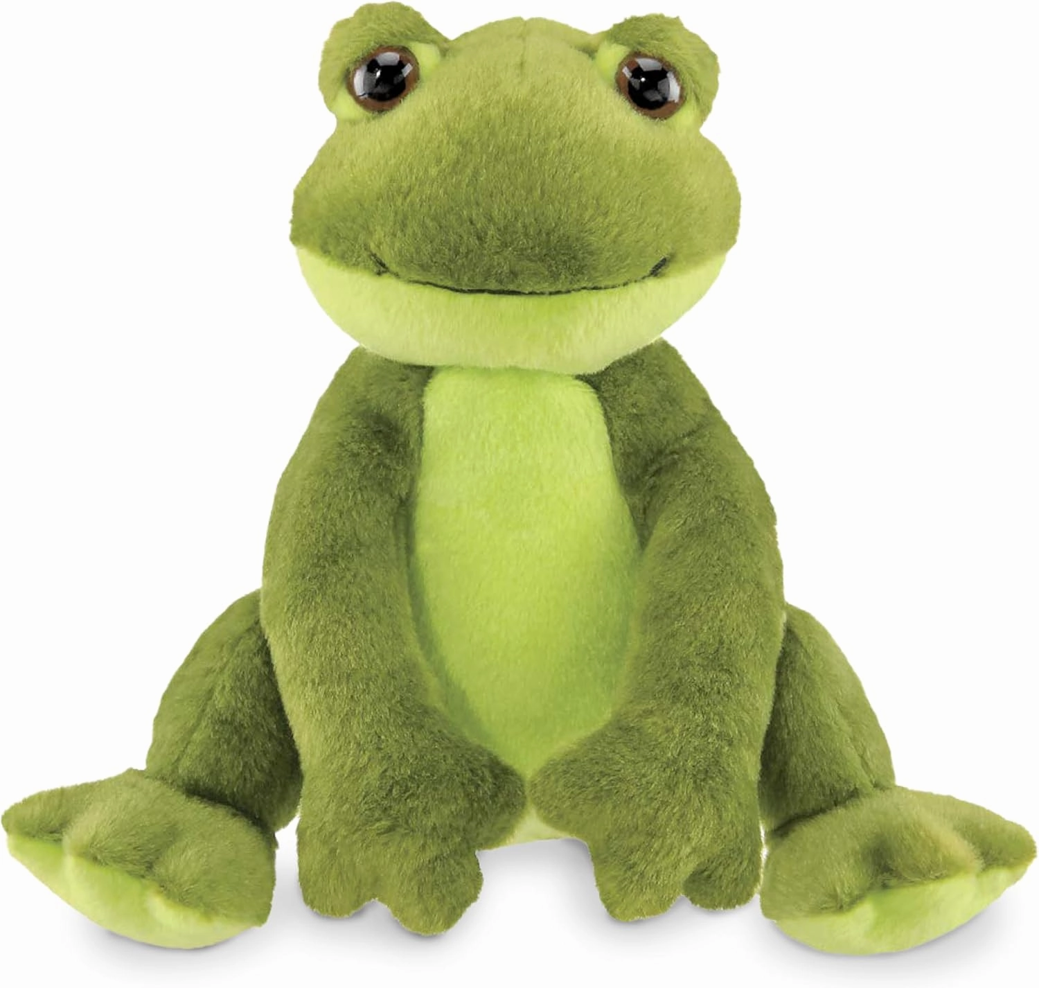 Bearington Ribbity Plush Frog Stuffed Animal, 8.5 Inches