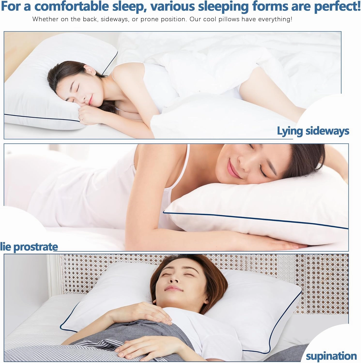 Bed Pillows for Sleeping, 2 Pack Queen Size, Cooling Hotel Quality Quality with Premium Soft Down Alternative Fill for Back, Stomach or Side Sleepers,18x28Inches
