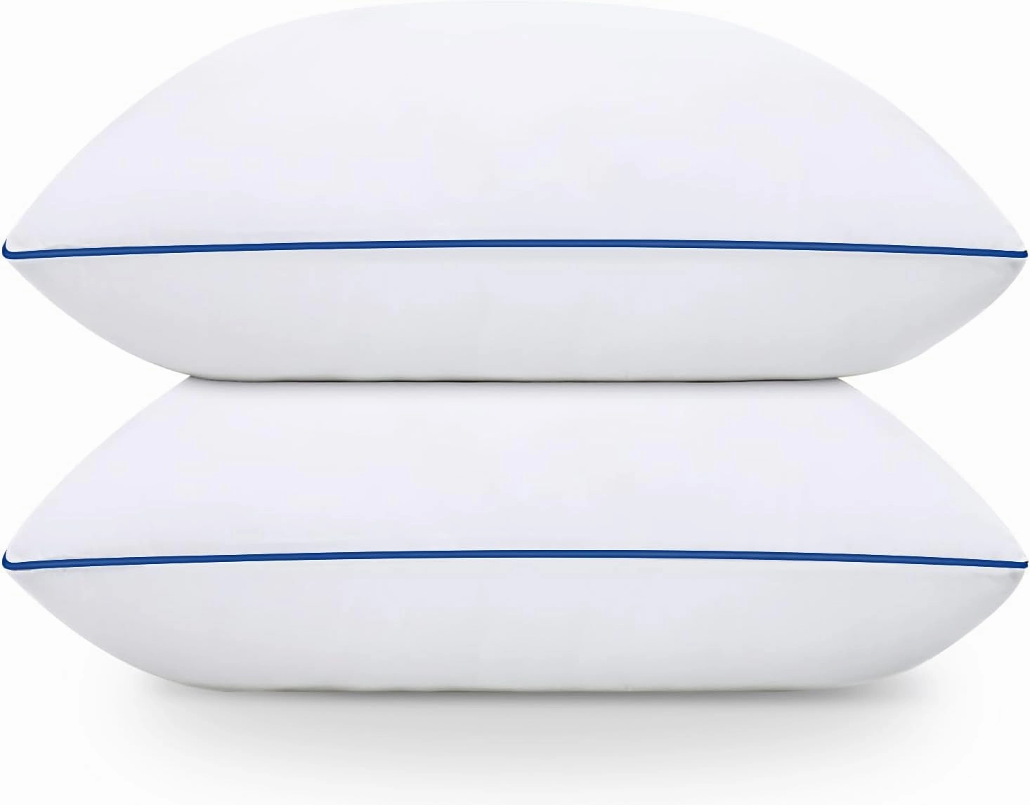 Bed Pillows for Sleeping, 2 Pack Queen Size, Cooling Hotel Quality Quality with Premium Soft Down Alternative Fill for Back, Stomach or Side Sleepers,18x28Inches