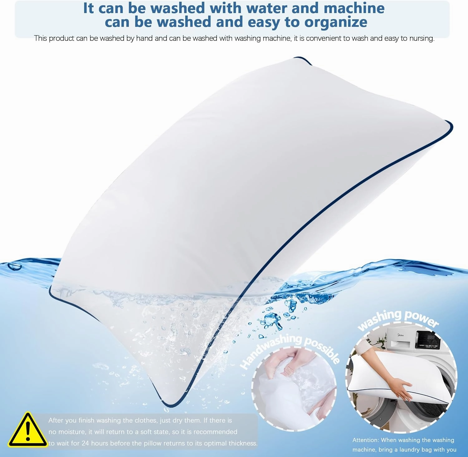 Bed Pillows for Sleeping, 2 Pack Queen Size, Cooling Hotel Quality Quality with Premium Soft Down Alternative Fill for Back, Stomach or Side Sleepers,18x28Inches