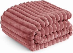 Bedsure Brick Dust Fleece Twin Blanket for Couch - GentleSoft Cozy Soft Blankets for Women, Cute Small Throws for Girls, 60x80 Inches