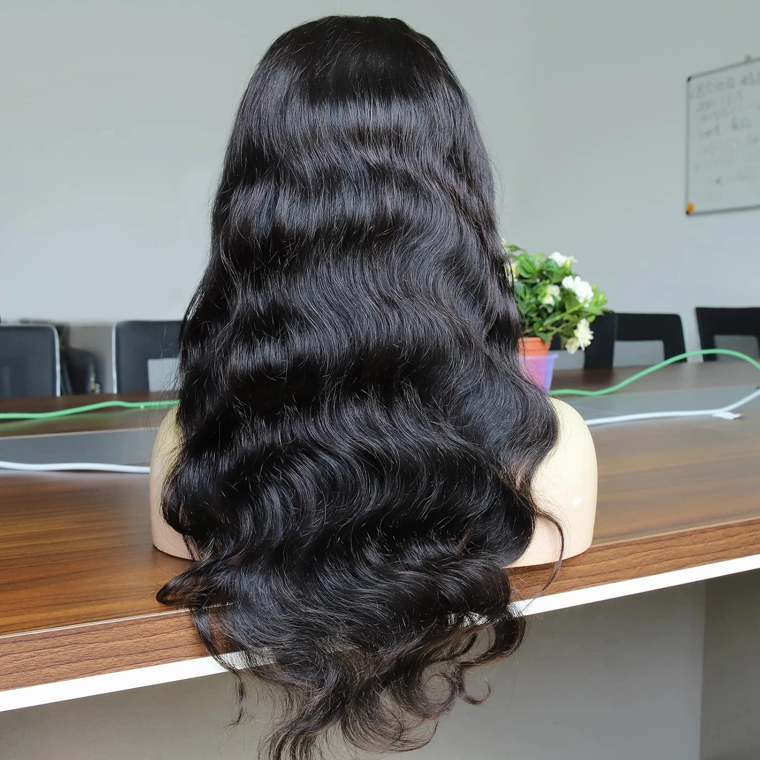 BEEOS 13x4 Full Frontal SKINLIKE Real HD Lace Wig,180% Density Pre-plucked Human Hair Wig Bleached Knots 0.10mm Ultra-thin Invisible HD Lace Wig 18 Inch