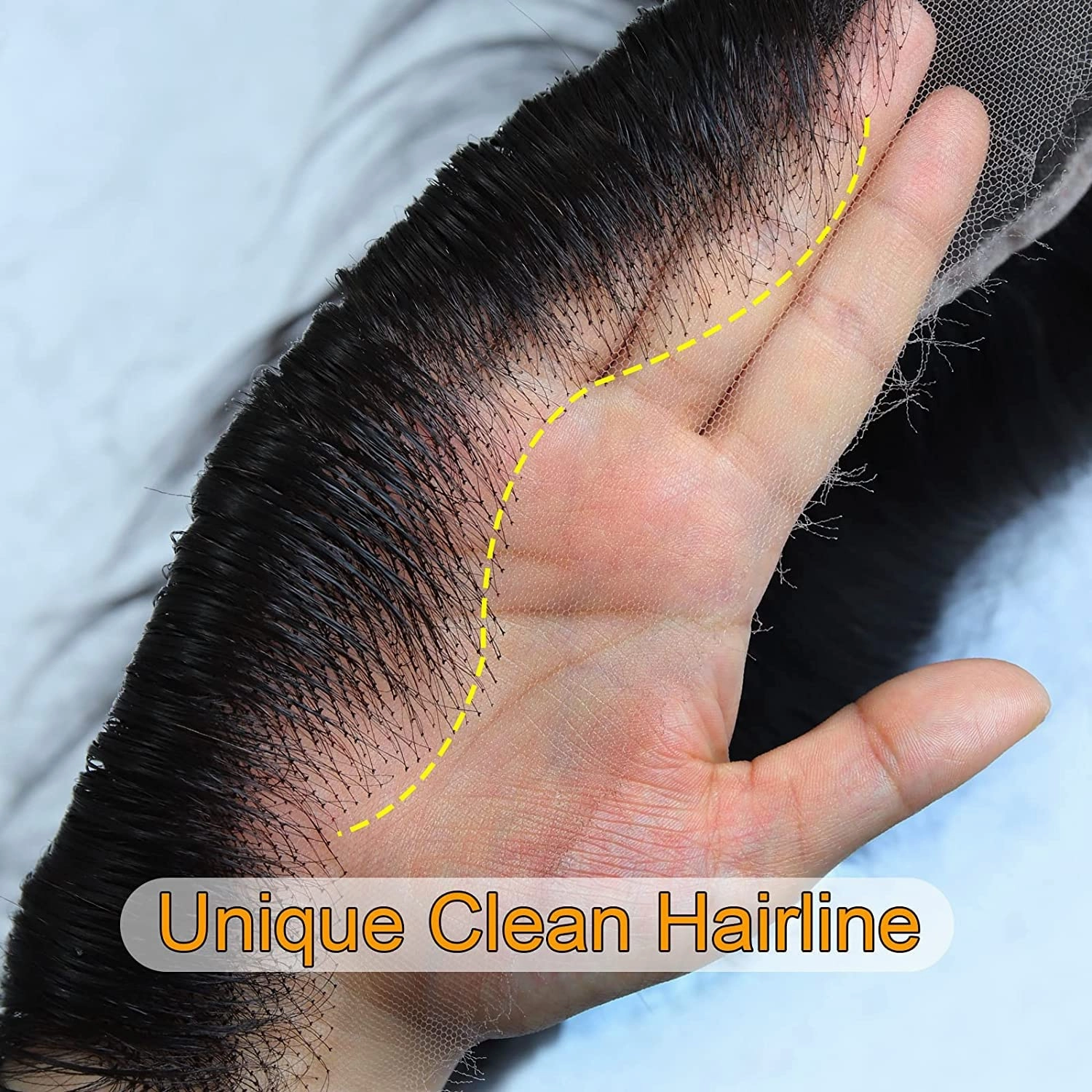 BEEOS SKINLIKE Real HD Lace Frontal Wigs, 13x4 Full Frontal Curly 250% Density Pre-Plucked Bleached Knots Invisible HD Lace Wig Natural Color Human Hair Wig 20 Inch