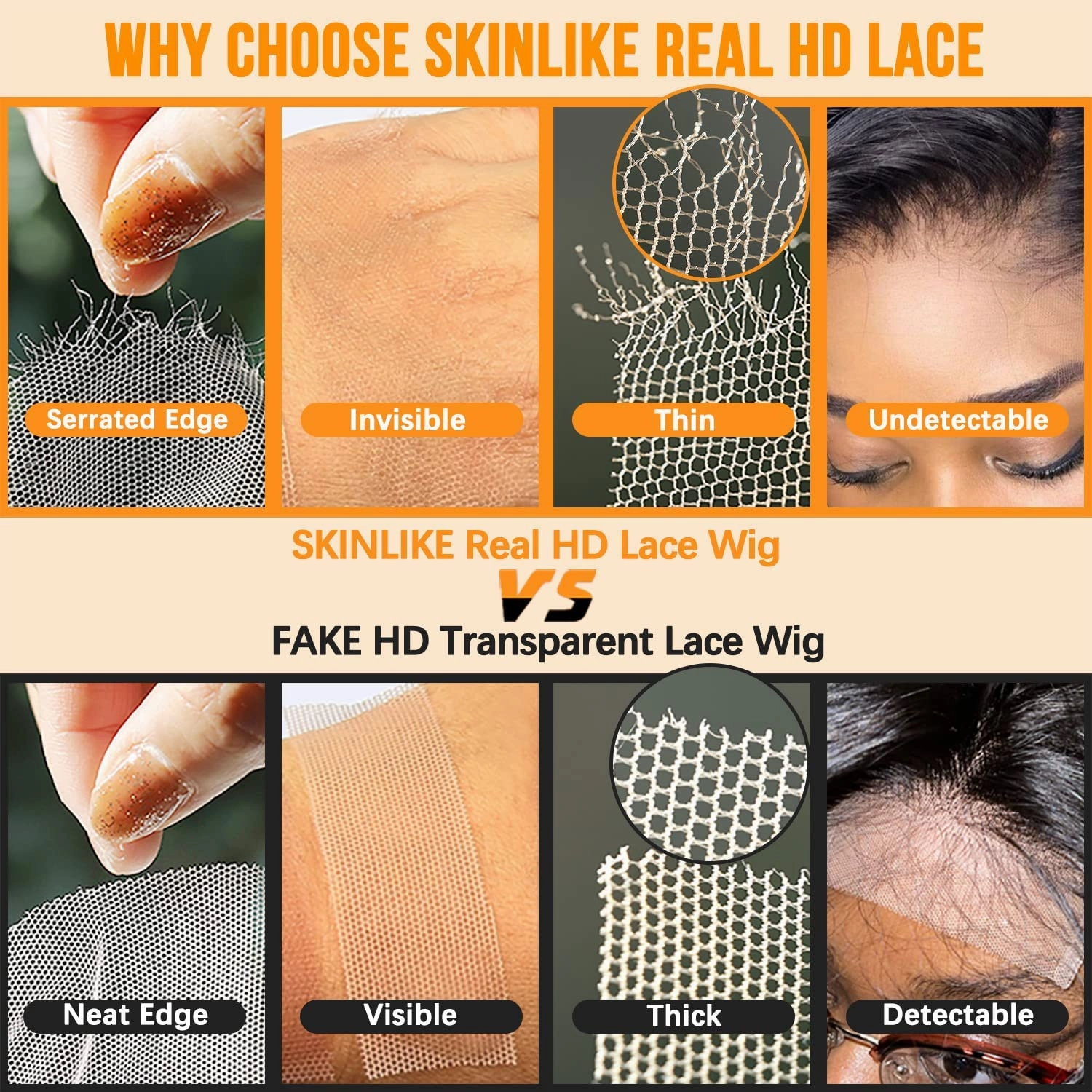 BEEOS SKINLIKE Real HD Lace Frontal Wigs, 13x4 Full Frontal Curly 250% Density Pre-Plucked Bleached Knots Invisible HD Lace Wig Natural Color Human Hair Wig 20 Inch