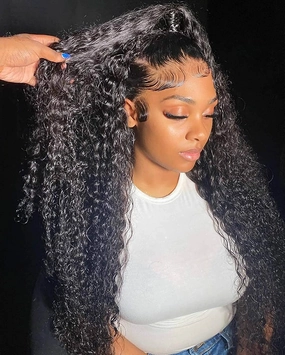 BEEOS SKINLIKE Real HD Lace Frontal Wigs, 13x4 Full Frontal Curly 250% Density Pre-Plucked Bleached Knots Invisible HD Lace Wig Natural Color Human Hair Wig 20 Inch