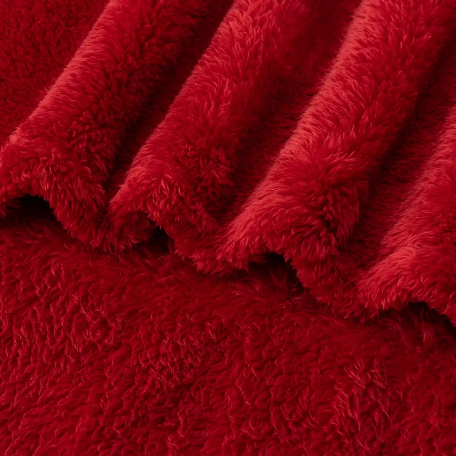 Berkshire Blanket Classic Extra-Fluffy™ Plush Blanket, Twin Size Bed Blanket, Soft Fuzzy Fluffy Long Hair Blanket for Couch Sofa Bed, Chili, 60x92 Inches