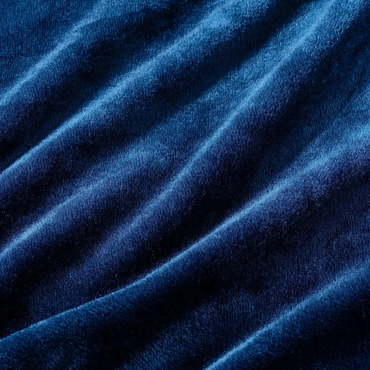 Berkshire Blanket Classic VelvetLoft® Solid Bed Blanket Queen Size,Lightweight Soft Fuzzy Plush Blanket for Bed and Couch,Dress Blues,90x90 Inches