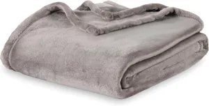 Berkshire Blanket Classic VelvetLoft® Solid Bed Blanket,King Size Bed Blanket,Lightweight Soft Fuzzy Plush Blanket for Bed and Couch,Charcoal Gray,90x108 Inches