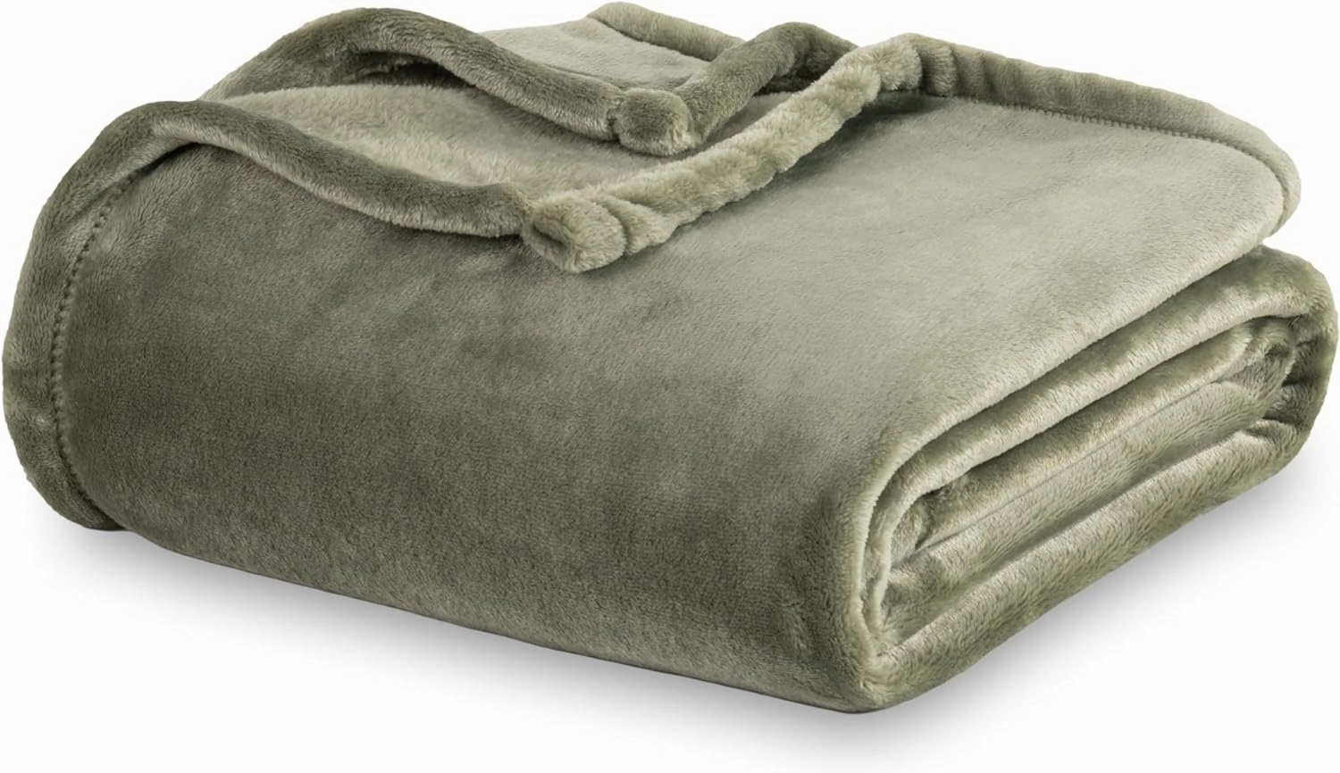Berkshire Blanket Classic Velvetloft® Solid Throw Blanket, Lightweight Cozy Flannel Plush Throw Blanket for Bed and Couch, Dark Sage, 50×60 Inches