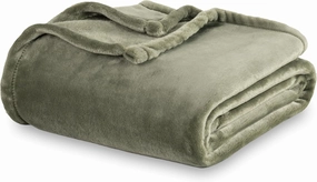Berkshire Blanket Classic Velvetloft® Solid Throw Blanket, Lightweight Cozy Flannel Plush Throw Blanket for Bed and Couch, Dark Sage, 50×60 Inches