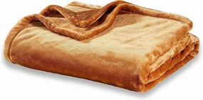 Berkshire Blanket Classic VelvetLoft® Solid Throw Blanket, Lightweight Soft Fuzzy Plush Throw Blanket for Bed and Couch, Butterscotch Orange, 50x60 Inches