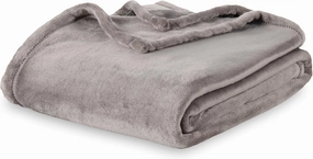 Berkshire Blanket Classic VelvetLoft® Solid Throw Blanket,Lightweight Soft Fuzzy Plush Throw Blanket for Bed and Couch,Charcoal Gray,50x60 Inches