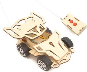 BESPORTBLE 1 Set DIY Remote Controlled Racing Model Assembled Sports Car Kit for Color Rechargeable Develops Practical Skills Scientific Interest