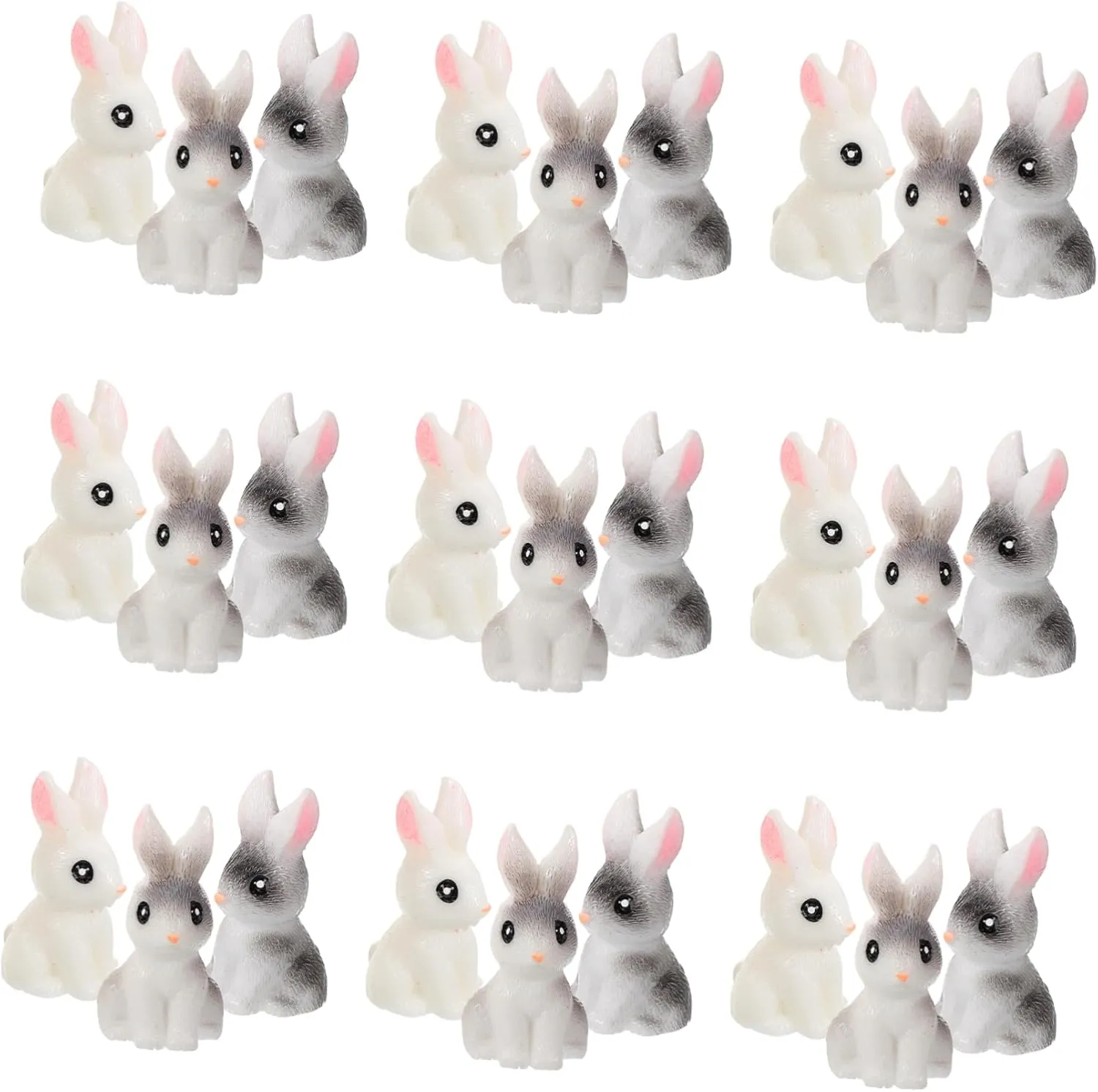 BESPORTBLE 30pcs Miniature Rabbit Figurines Cute Bunny Decor for Garden and Dollhouse Micro Landscaping Variations Detail for Vibrant Scene Layout