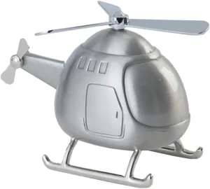 BESPORTBLE Helicopter Coin Bank Mini Piggy Bank for Cute Coin Saving Box Desktop Ornament Present for Silver Helicopter Craft for Home Office Decor