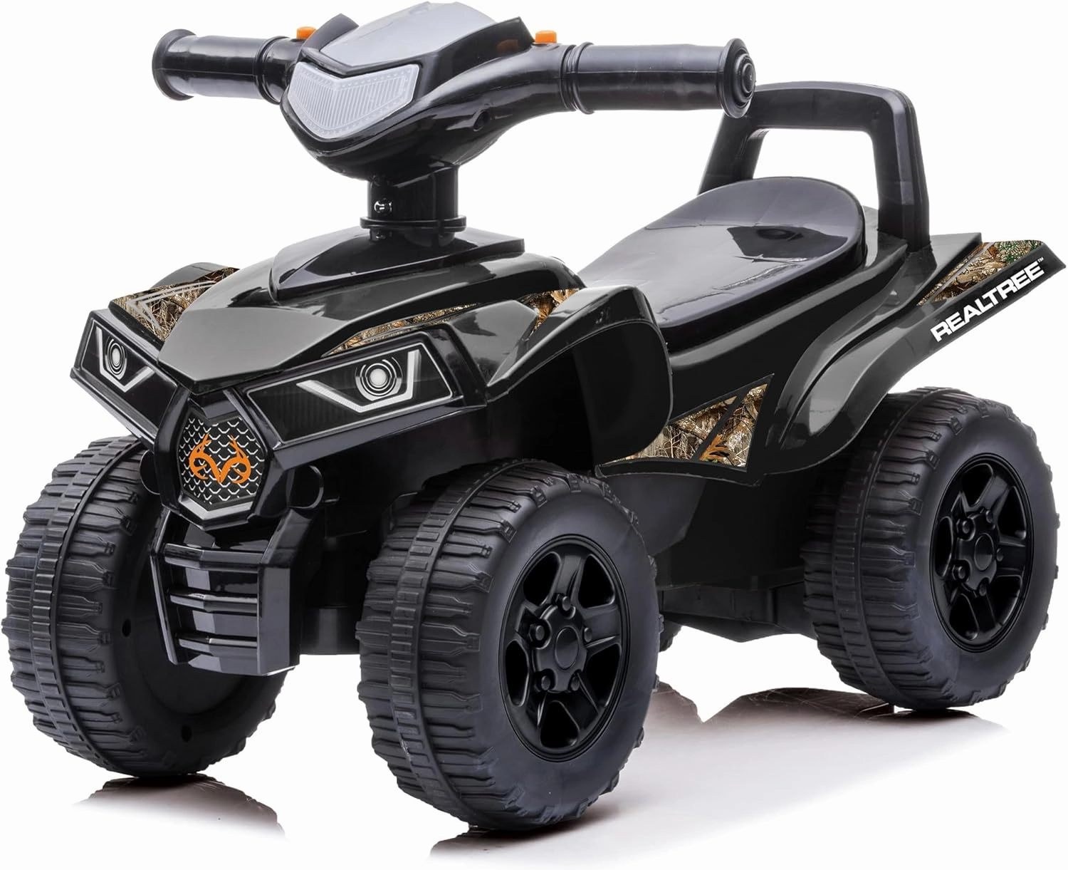 Best Ride On Cars: Quad Push Car - Black - Foot-to-Floor Ride-On Toy, 4-Wheeled ATV, Realistic Engine Sound, Walker Handle, Toddlers-Kids 12mo 