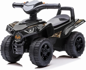 Best Ride On Cars: Quad Push Car - Black - Foot-to-Floor Ride-On Toy, 4-Wheeled ATV, Realistic Engine Sound, Walker Handle, Toddlers-Kids 12mo 