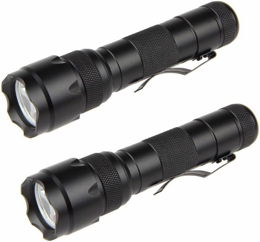 BESTSUN WF-502B Single Mode 1200 Lumens LED Flashlights, Ultra Bright L2 LED Tactical Flashlight, Waterproof Portable Small Handheld Flashlights for Camping Outdoors Walking Hunting, 2 Pack