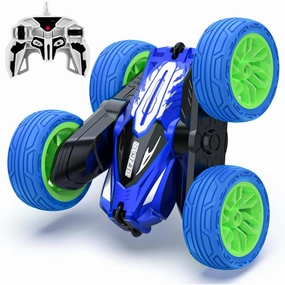 BEZGAR Mini Radio Controlled Car for Kids Stunt Car RC Car Remote Control Car Indoor 360 Degree Rotation Double Sided Four Wheel Drive Off Road Car with Rechargeable Battery Toy 2.4Ghz Wireless Control Toy Gift TD203MINI