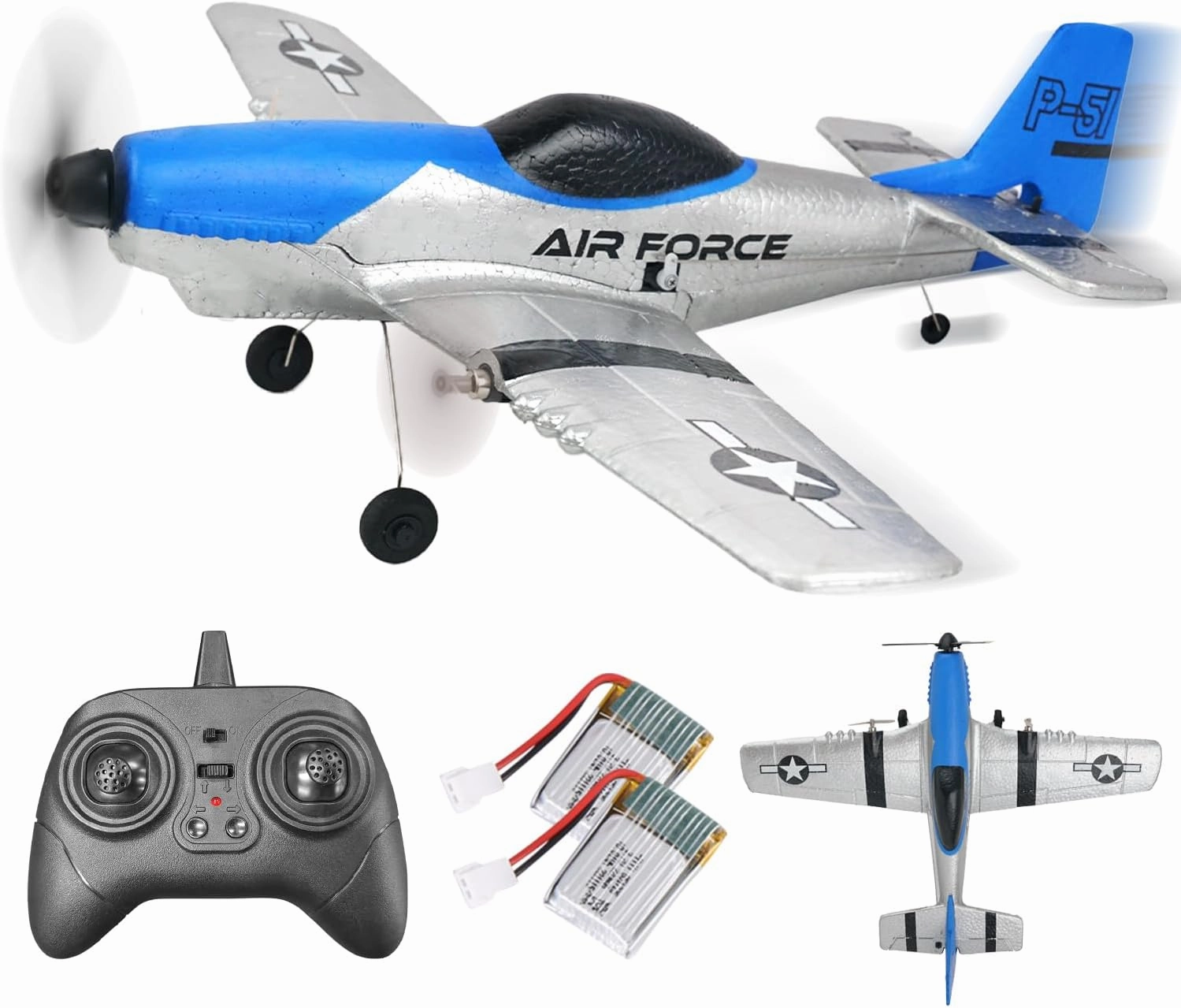 BEZGAR RC Plane, Drones for Kids, 6-axis Gyro Remote Control Airplane, RC Helicopter, Easy Control for Beginners Toys with Colorful LED Navigation Lights