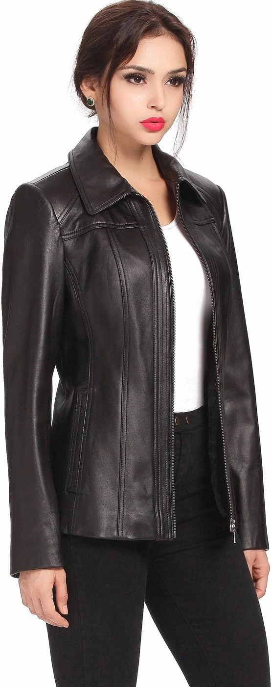BGSD Women Ellen Lambskin Leather Jacket (Also available in Plus Size & Petite)