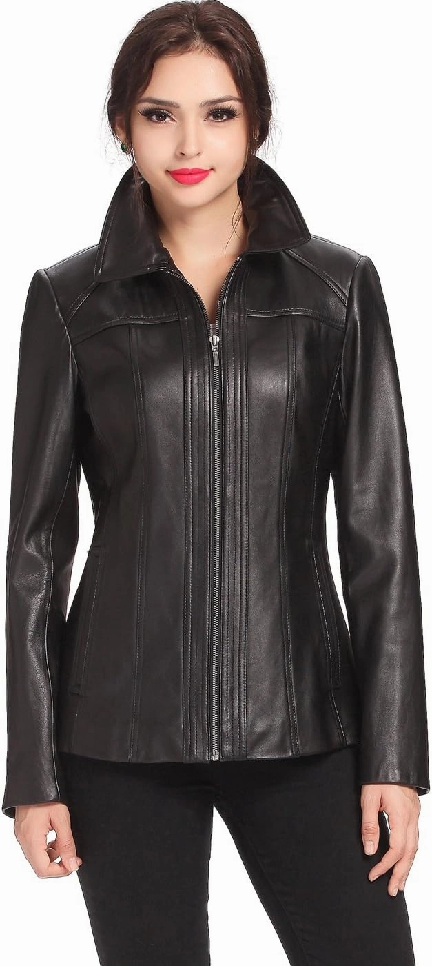 BGSD Women Ellen Lambskin Leather Jacket (Also available in Plus Size & Petite)