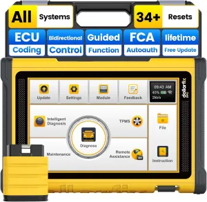 Bidirectional Scan Tool,PF8 OBD2 Scanner Diagnostic Tool, Full Systems Scan 34  Reset Bluetooth&WiFi, ECU Online Coding, Active Test, AutoAuth FCA SGW&Automatic VIN&Free Lifetime Upgrade