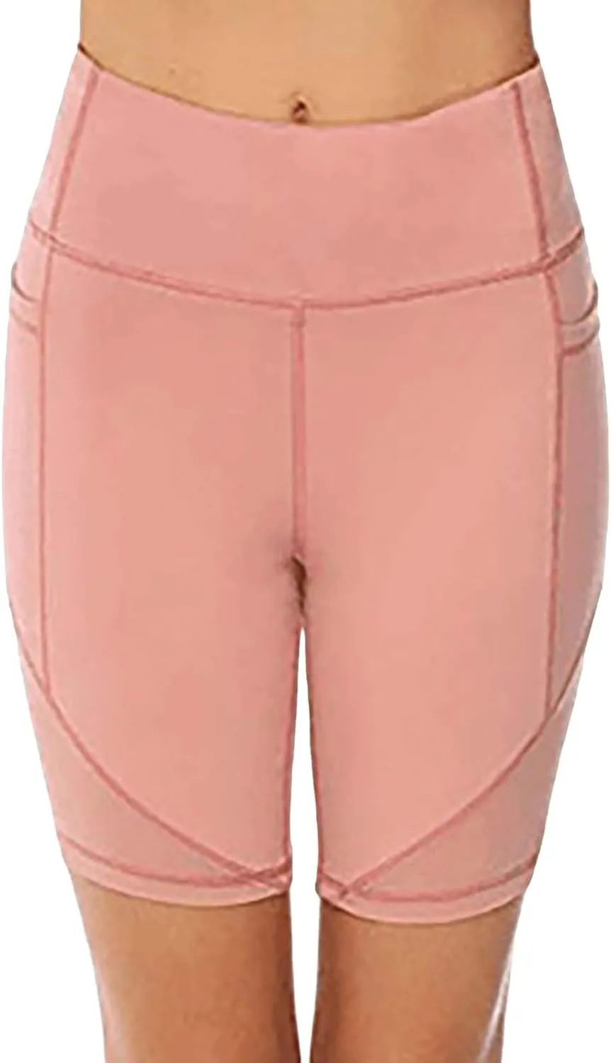 Biker Shorts for Women Women's High Waist Yoga Short Abdomen Training Running Yoga Pants Active Exercise Fitness