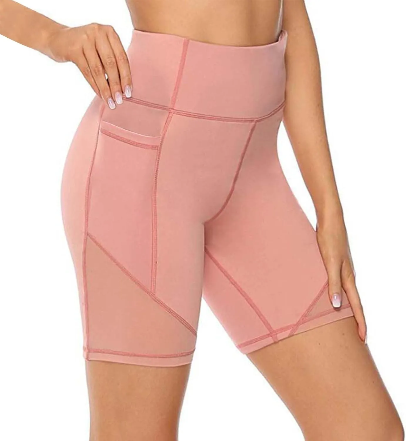 Biker Shorts for Women Women's High Waist Yoga Short Abdomen Training Running Yoga Pants Active Exercise Fitness