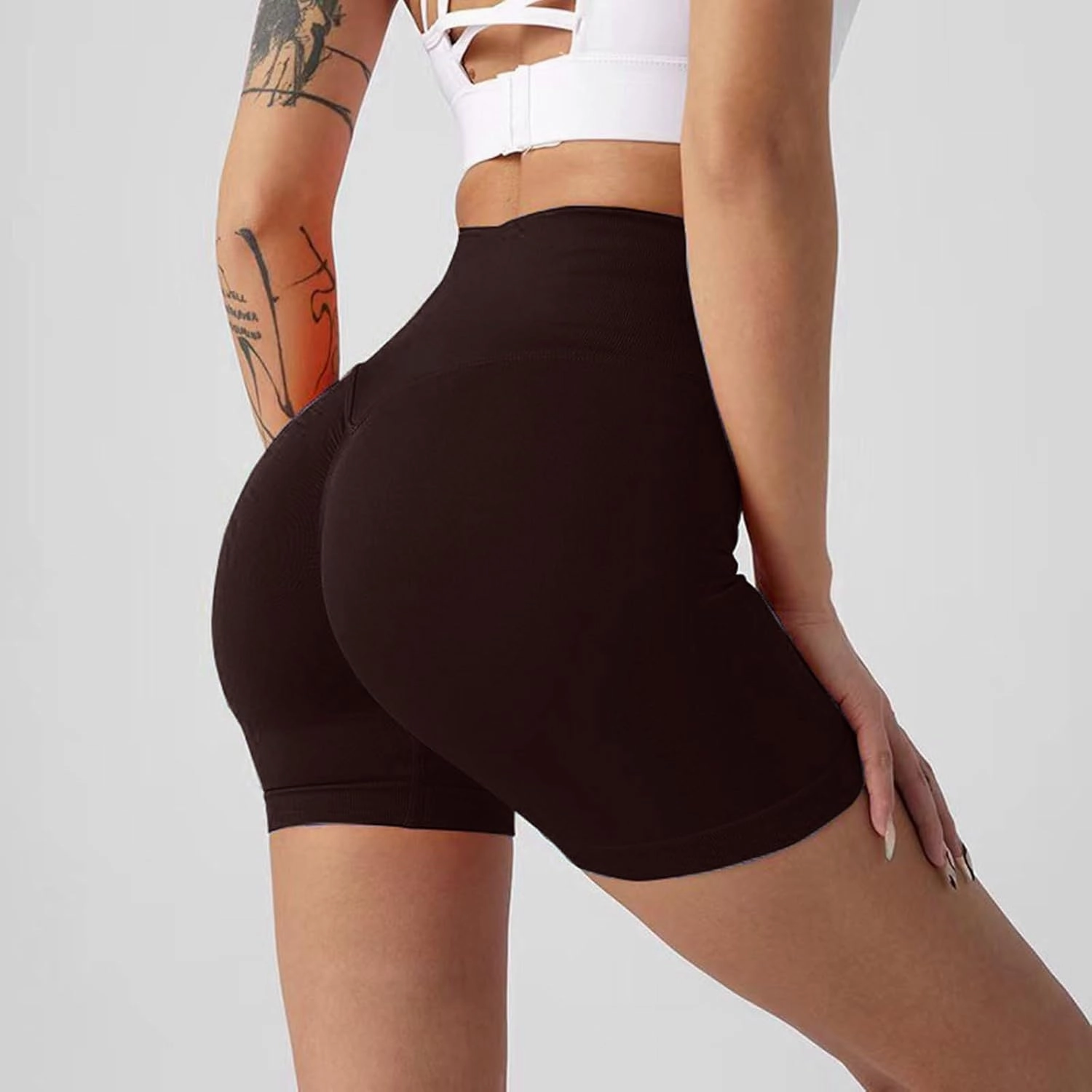 Biker Shorts for Women Women's High Waist Yoga Short Abdomen Training Running Yoga Pants Active Exercise Fitness