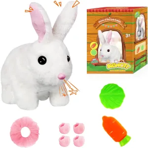Bilinott Kids Bunny Toy Realistic Rabbit Toy with Jumping Action