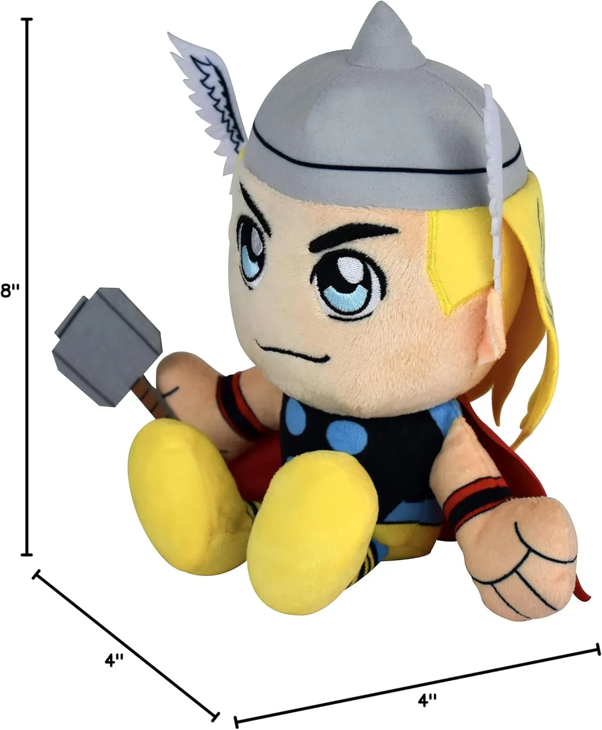 Bleacher Creatures Marvel Thor 8" Kuricha Sitting Plush- Soft Chibi Inspired Toy