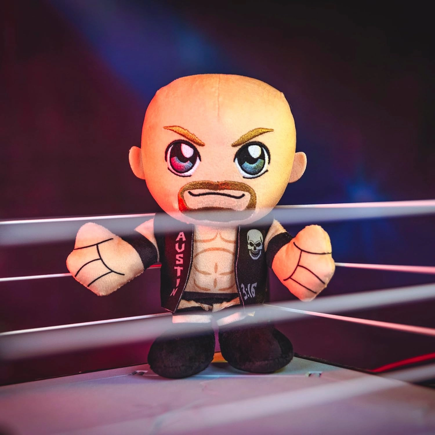 Bleacher Creatures WWE Stone Cold Steve Austin 8" Kuricha Plush - Soft Chibi Inspired Toy