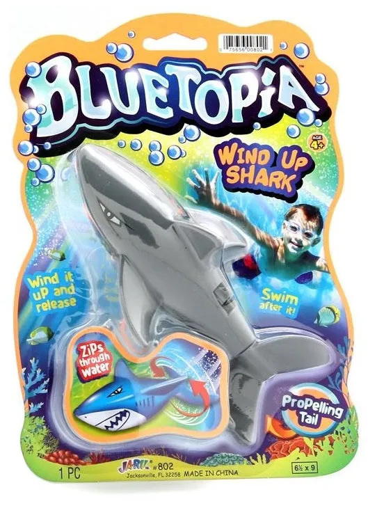 Bluetopia Wind Up Shark Swimming & Bathtub Toy