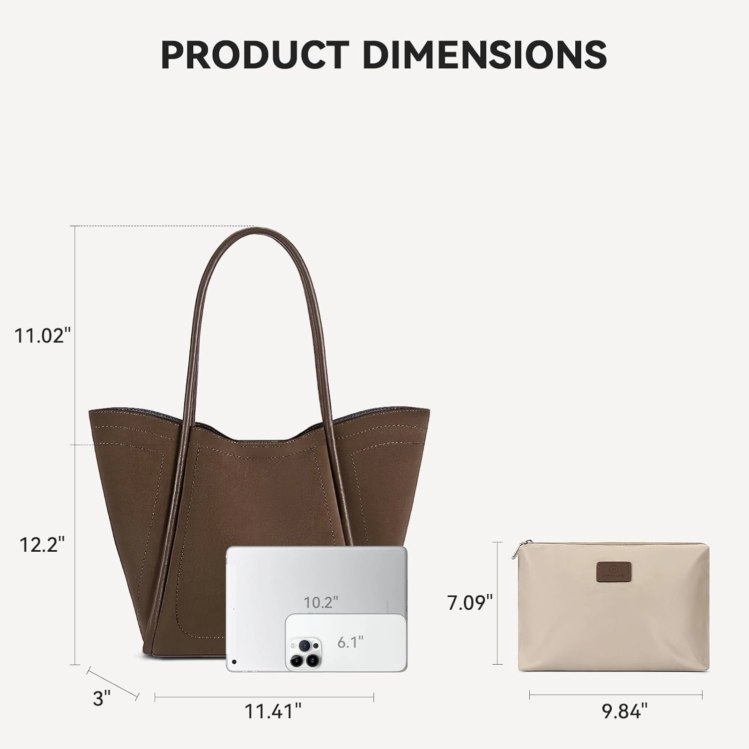 BOSTANTEN Purses for Women Trendy Travel Shoulder Bag Ladies Designer Tote Handbag 2025 Summer (11.4" x 3" x 12.2")