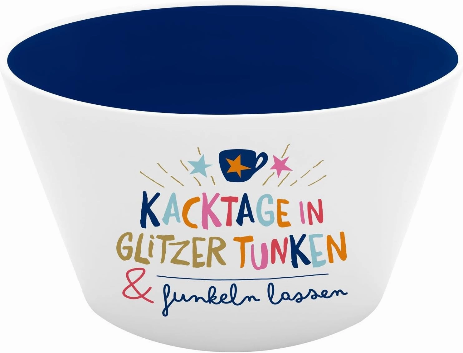 Bowl with Sparkle Motif | Porcelain, 58 cl, Breakfast Bowl with Saying | Gift, Cereal Bowl, Snack Bowl | 74441
