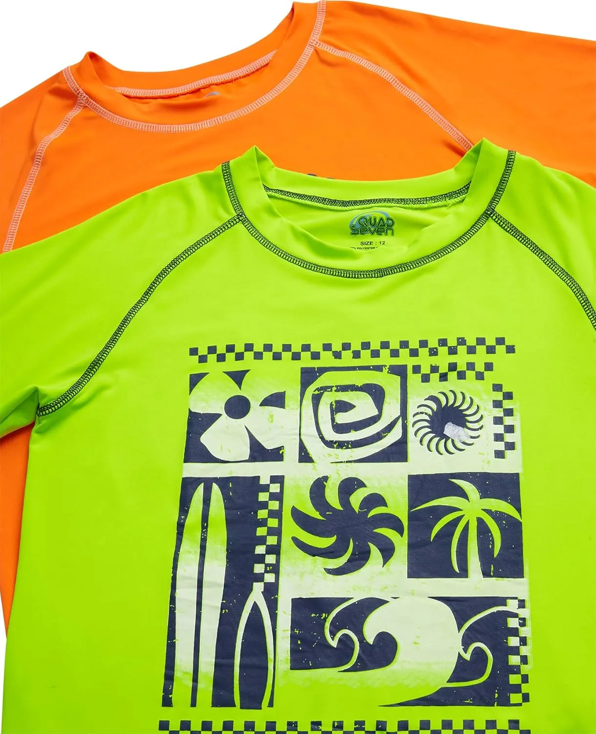 Boys Rash Guard Swimsuit Set – 4-Piece Kids Short Sleeve Bathing Suit Swimwear Sets (Sizes: 5-12)