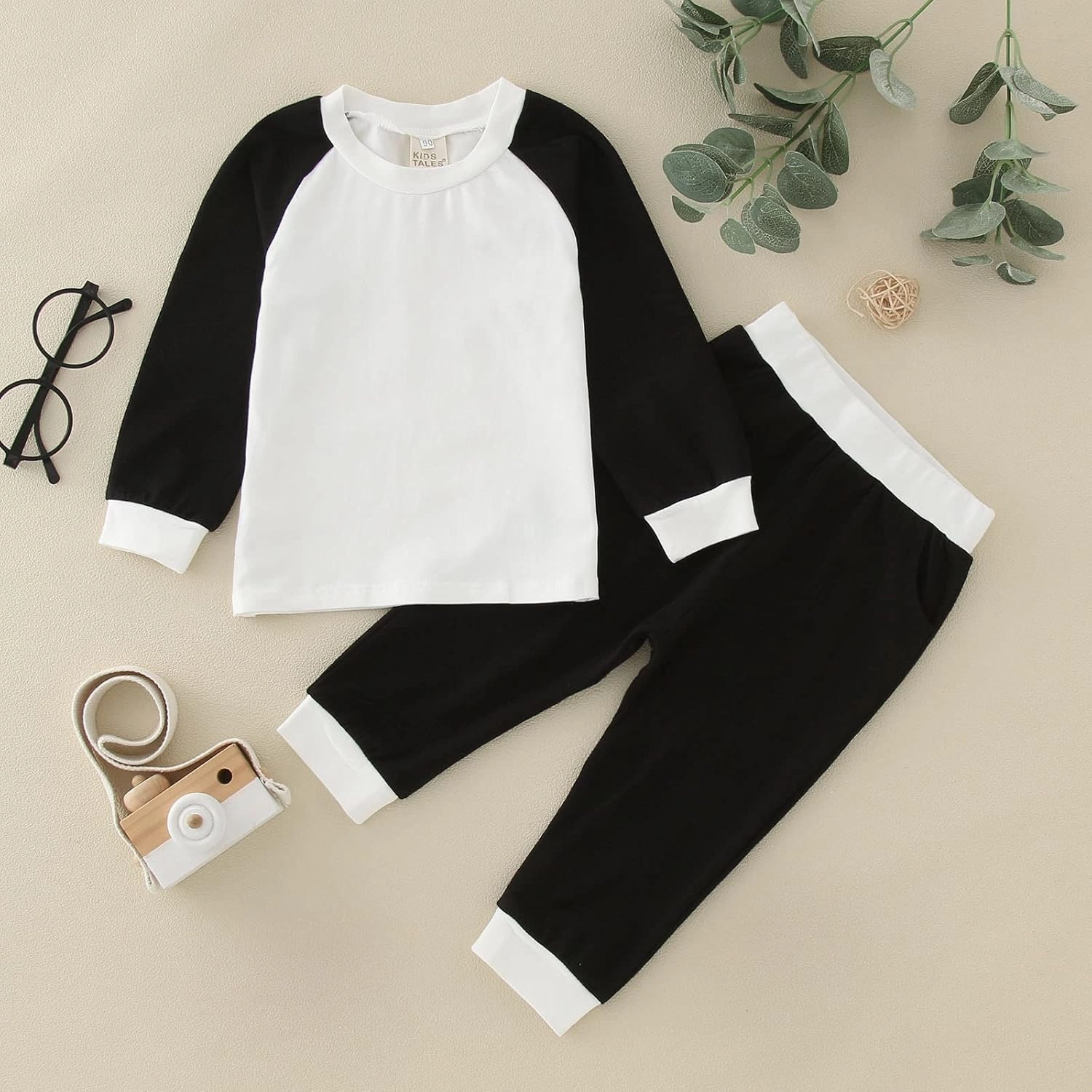Boys Cotton 𝐏ajama Sets Long Sleeve Toddler Kids Top Bottoms with Pockets 2 Piece 𝐏js Set Little Girls Soft 𝐒leepwear
