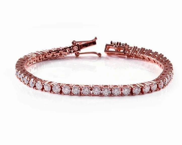 Bracelet For Women - SSBL031-Serenity Moissanite Diamond 925 Silver 14K/18K Gold Plated