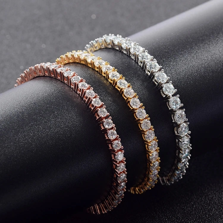 Bracelet For Women - SSBL031-Serenity Moissanite Diamond 925 Silver 14K/18K Gold Plated