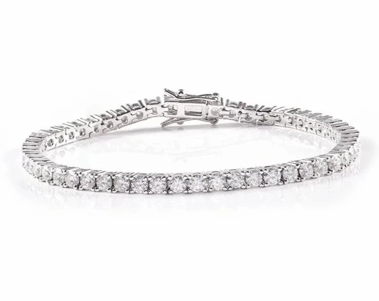 Bracelet For Women - SSBL031-Serenity Moissanite Diamond 925 Silver 14K/18K Gold Plated
